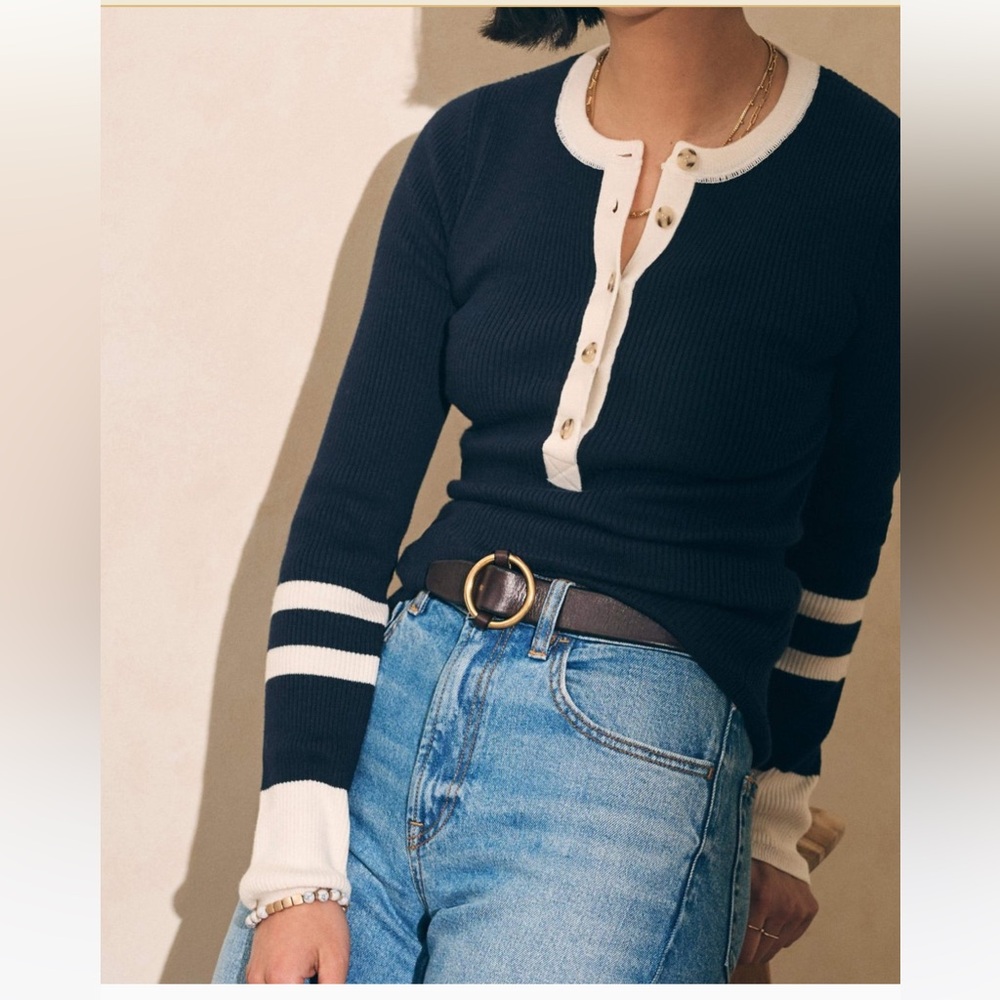 Faherty Brown Belt with Gold Buckle